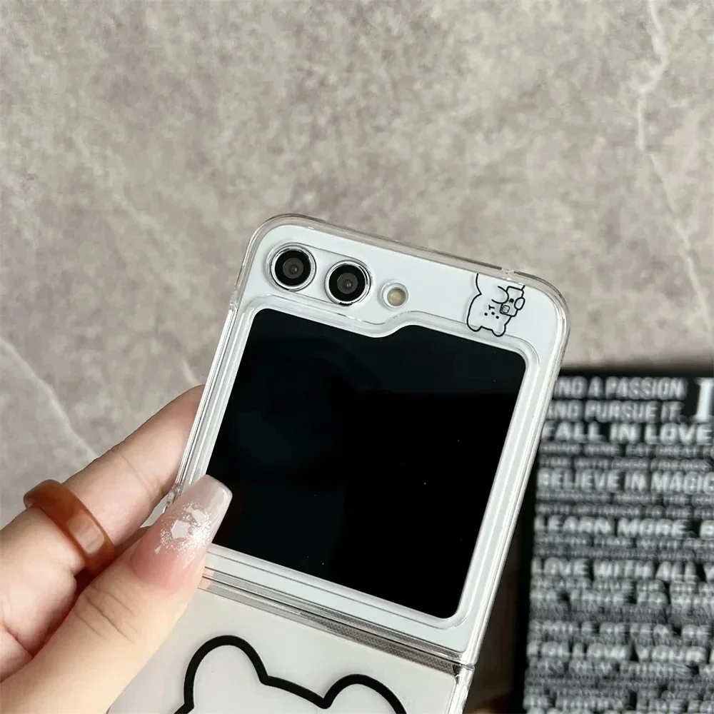 Adorable Bear Cartoon Soft Anti-Fall Transparent Phone Case