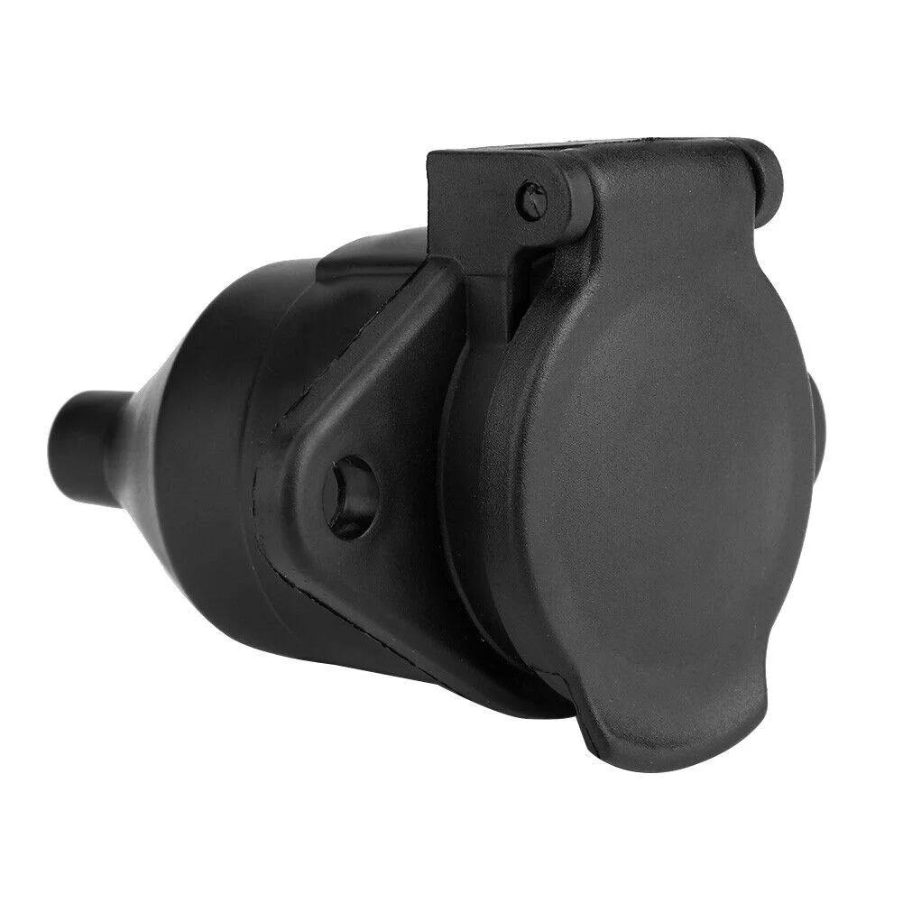 Connector ​ 7 Pin Trailer 24V 7 Pin Trailer Black Connector Adapter Plastic Brass Truck For Europe Car Semi