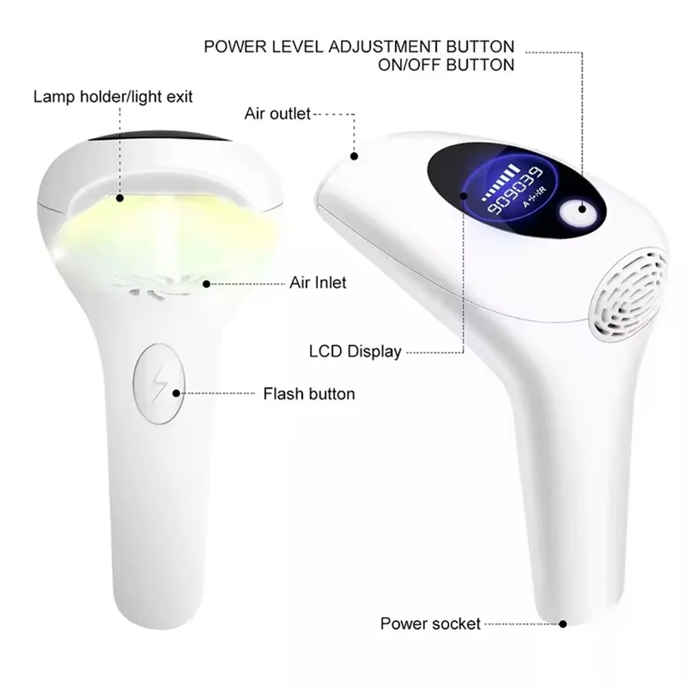 900000 Flashes Laser Epilator Instrume Permanent IPL Hair Removal Home Use Devices Ice Cool Painless Intense Pulsed Light