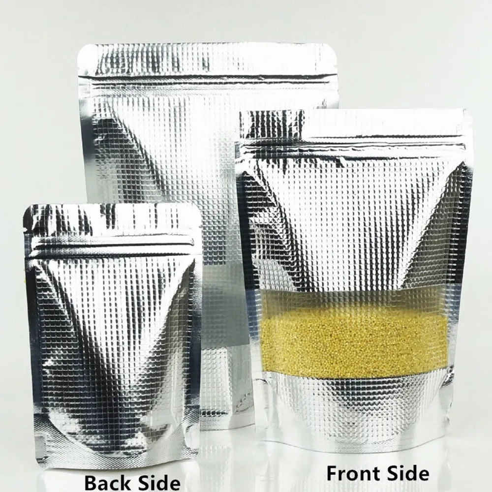 100 Stück transparente, wiederverschließbare Beutel mit Reißverschluss und grünem, ausgefallenem Aufdruck – Geschenk-/Blumentee-Verpackung, Kunststoffbeutel mit Reißverschluss – Detail 17