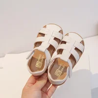 0-6 Years Baby Sandals 2023 Summer Little Kids Beach Shoes Toddler Sports Sandals Unisex Boys Girls Closed Toed Leather Sandals 3