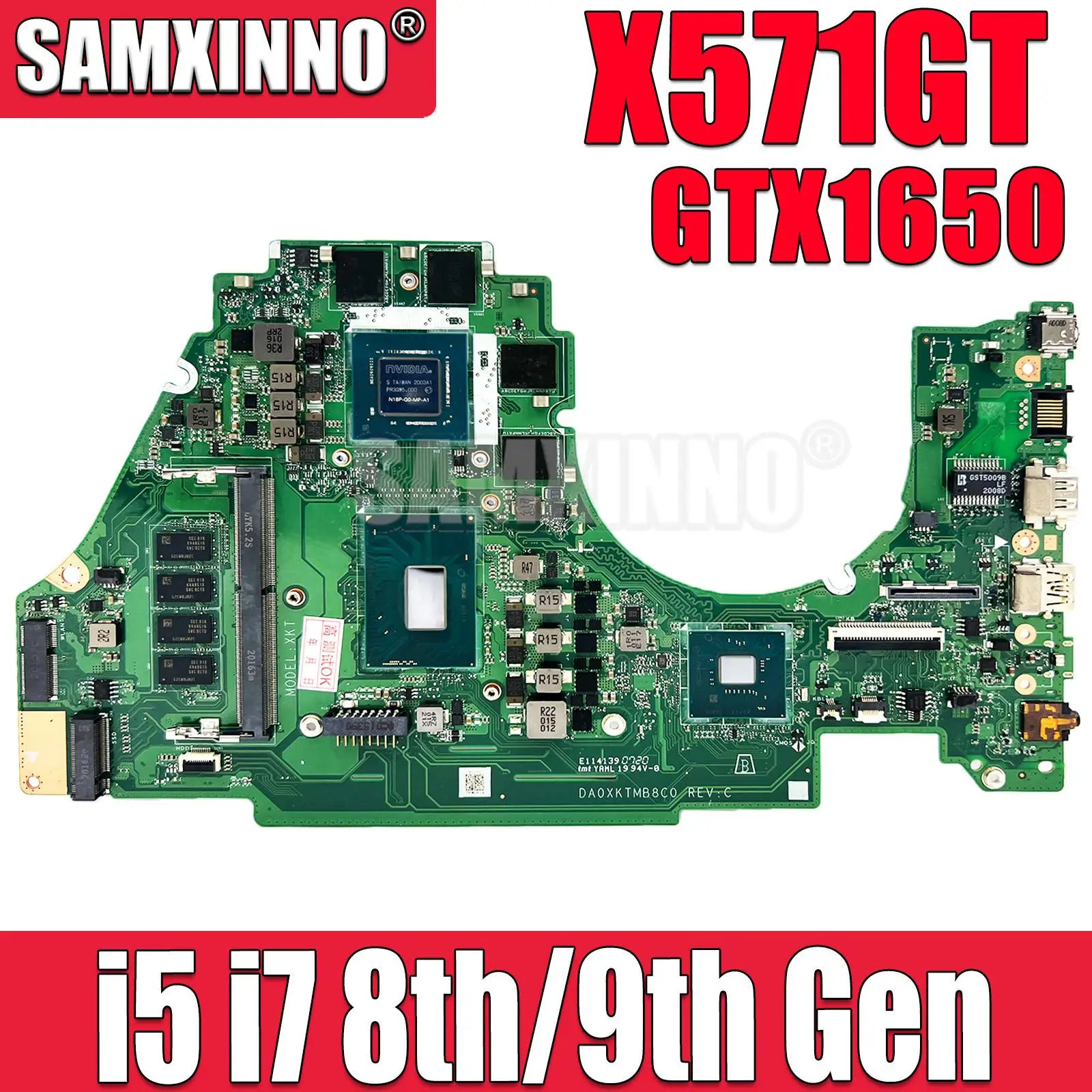 

Mainboard For ASUS X571GT X571GD R571GT F571GT K571GT YX571GT A571GT VX60GT Laptop Motherboard I5 I7 8th/9th Gen CPU GTX1650/4G