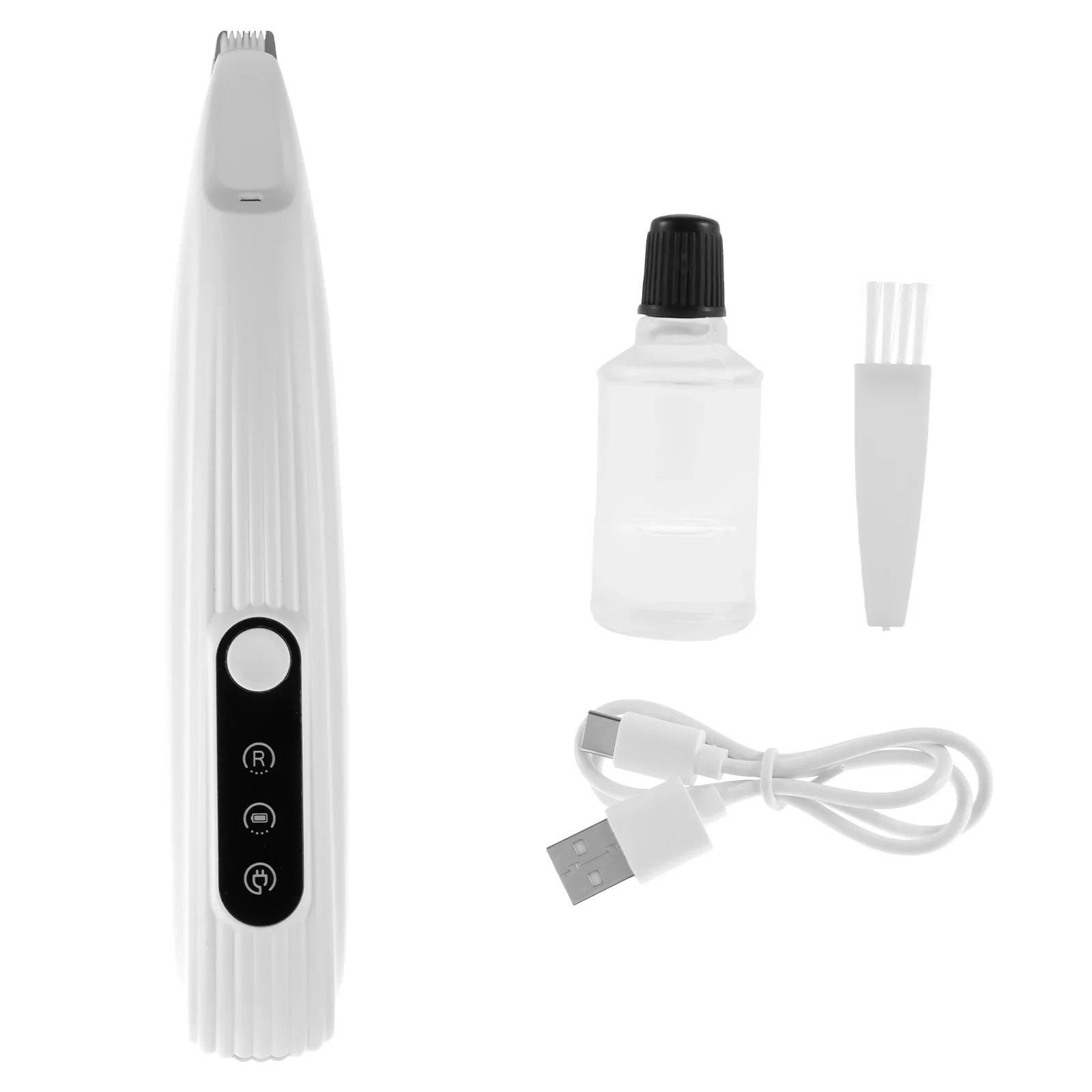 Dog Paw Trimmer with LED Light USB Rechargeable Pet Grooming Clippers Low Noise Dog Paw Clippers Portable Dogs Hair Pet