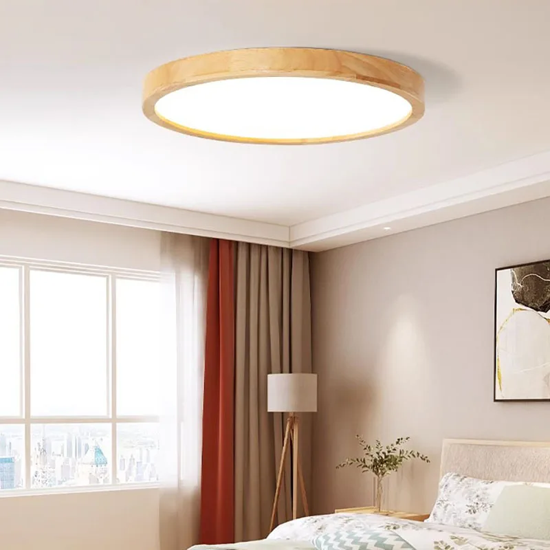 Nordic LED Wooden Ceiling Lights Modern Acrylic Lampshade For Living Room Bedroom led ceiling light ceiling light