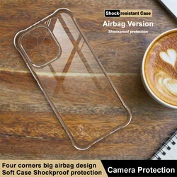 IMAK Shockproof Matte Back Phone Case - Crystal Clear Finish for Reno 15F 5G (Clear)