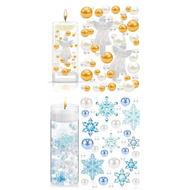 Christmas Vase Filler FloatingPearls Water GelJelly Faux Beads Vase Filler  DecorAngel/Snowflake FloatingPearls Decor