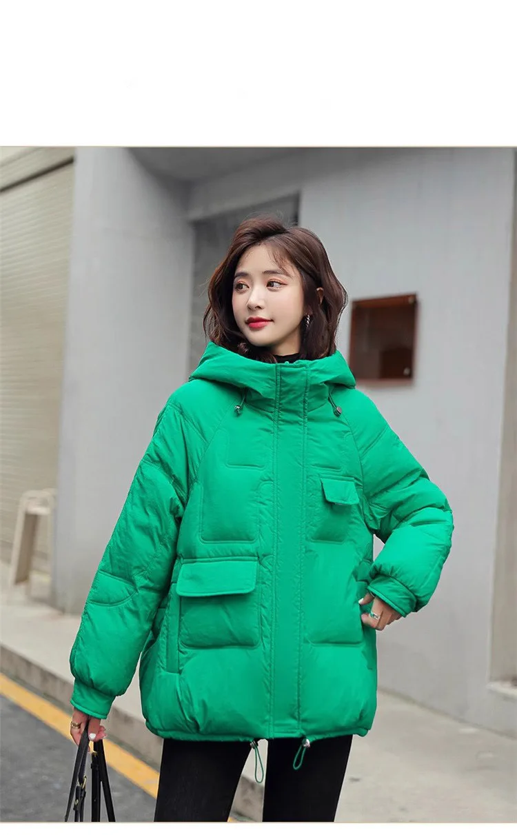 

2023 Women's Clothing Hooded Short Temperament down Jacket Winter New