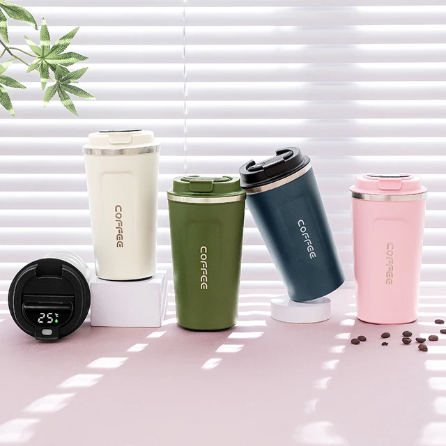Insulated Cup 510ml Thermos Smart Coffee Mug Portable Thermal Tumbler  Temperature Display Vacuum Flasks Water Bottle Blue 