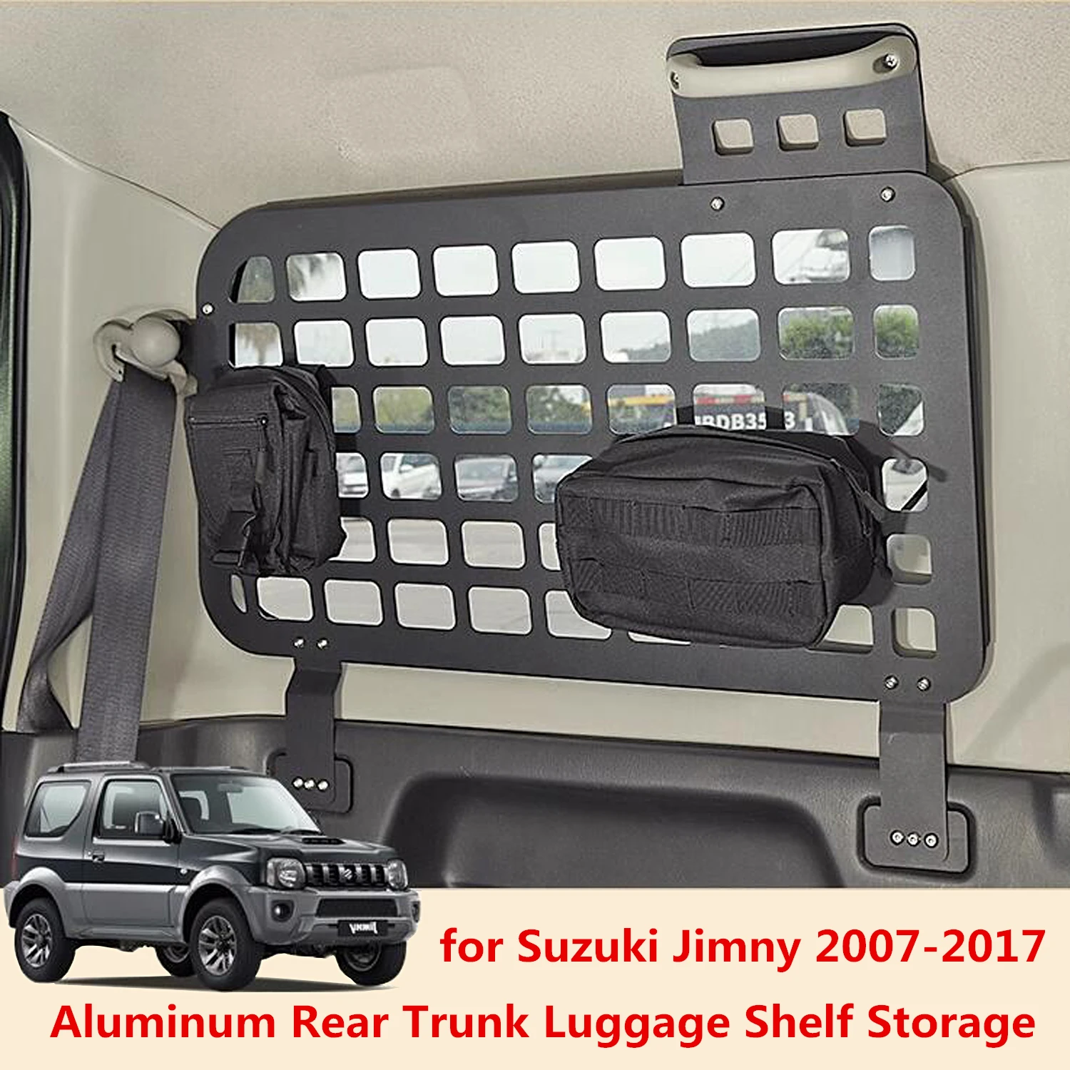 for Suzuki Jimny JB74 2019-2022 Rear Trunk Shelf Modular Storage Molle  Panels