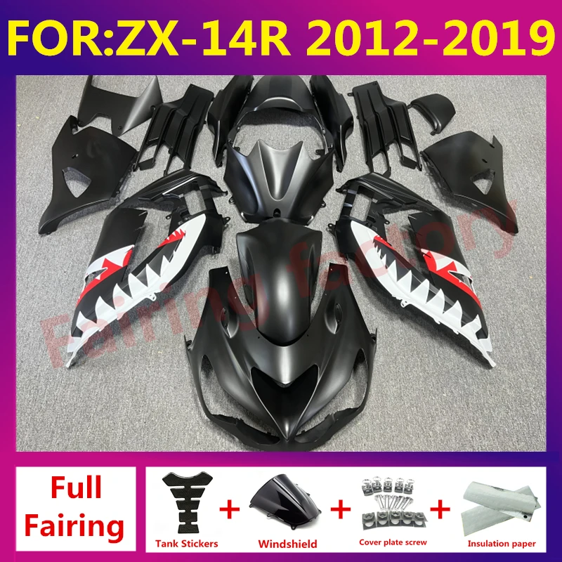 

Motorcycle Full Fairing Kit For kawasaki ZX14R ZX 14R 2012 2013 2014 2015 - 2019 ZX-14R Bodywork fairings zxmt set black shark
