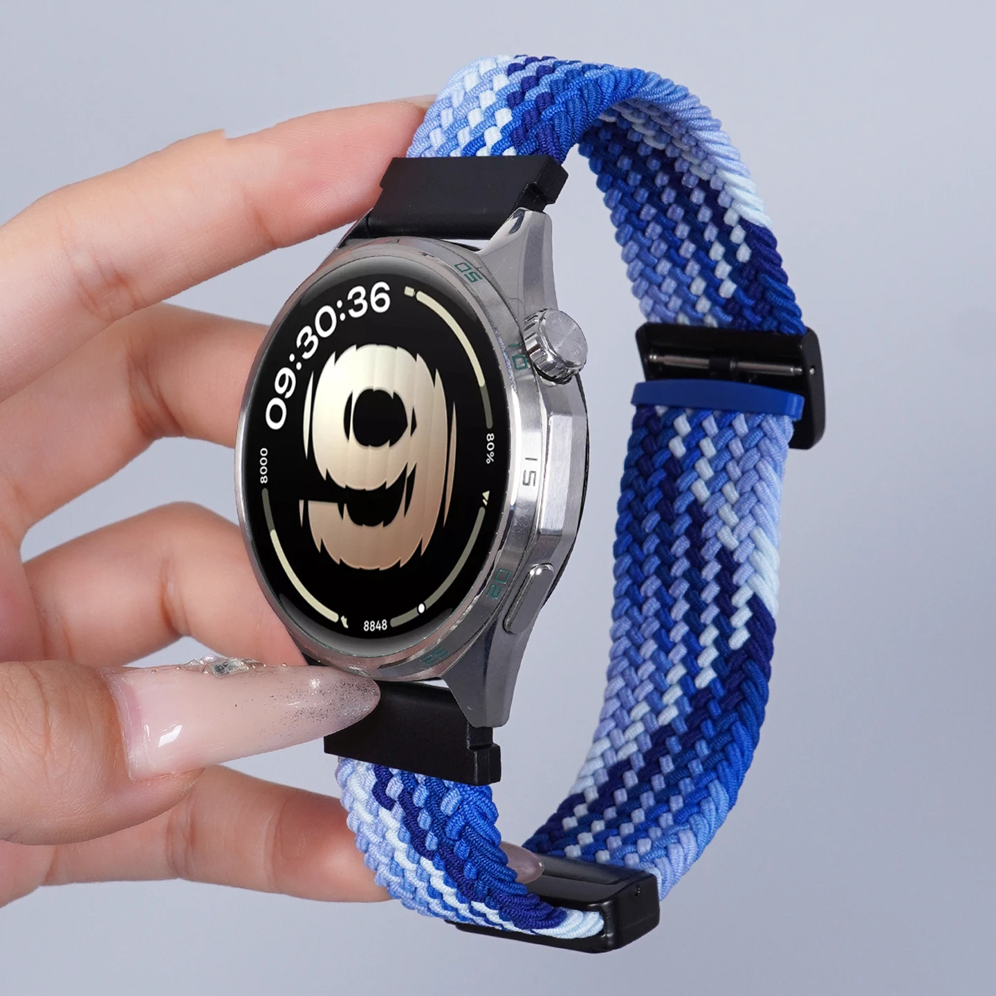 Nylon Braided Loop Strap Wristband in Elegant Design