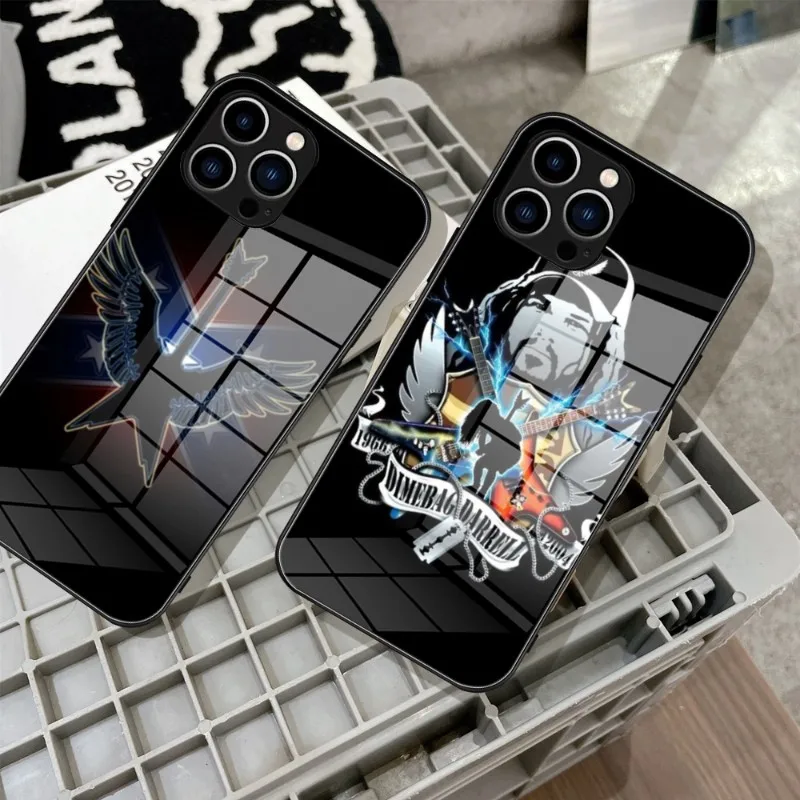 Pantera Dimebag Darrell Rock Custodia Per Telefono In Vetro Temperato Per Iphone 14 13 11 12 Pro 8 7 Plus X 13 Pro Max Xr Xs Mini Cover