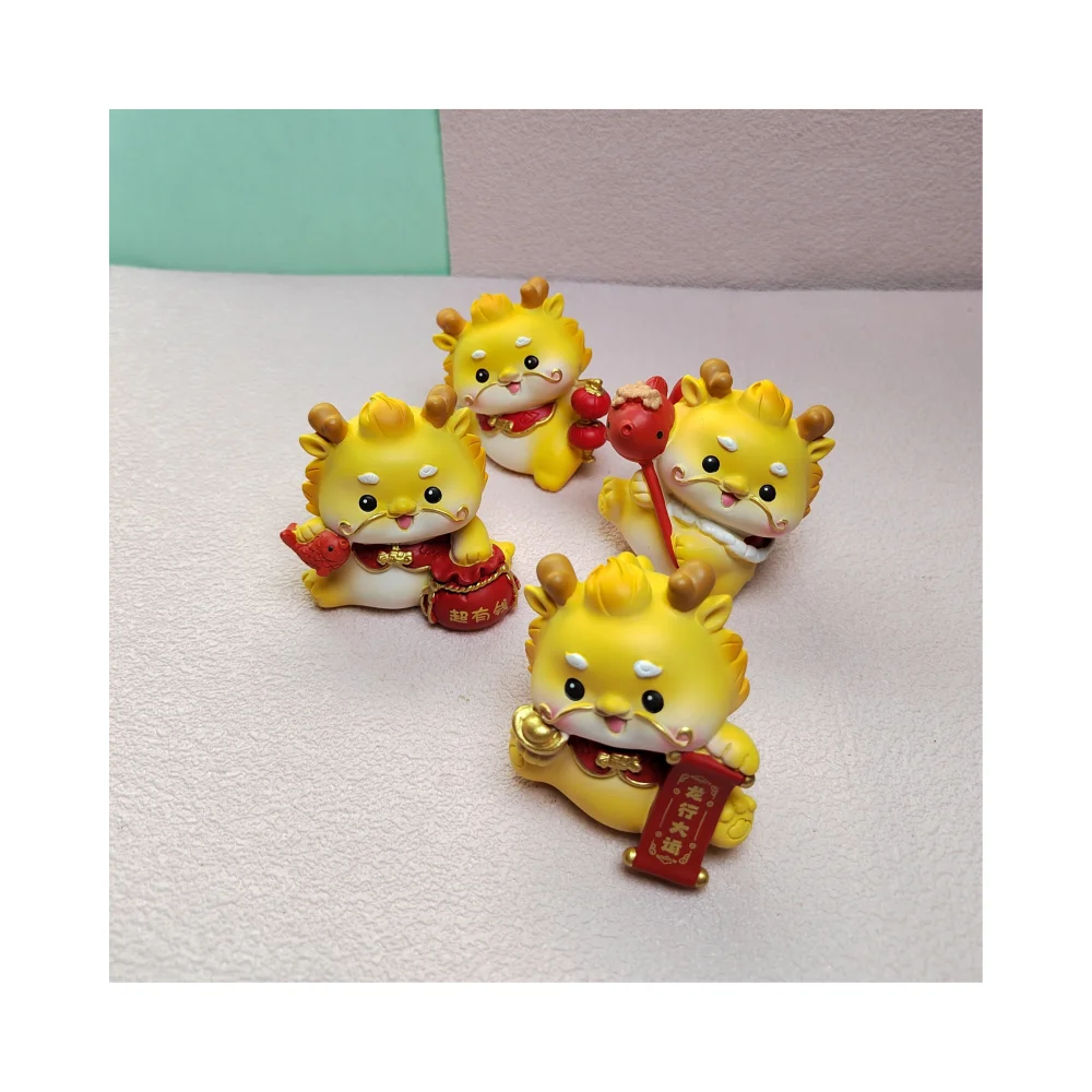 

Фотостатуя на новый год, статуя ручной работы, украшение дракона из смолы, забавное настольное украшение, миниатюры, новогодние украшения