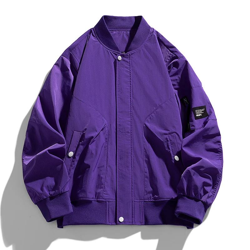 

Autumn Oversize Bomber Jacket Men Vintage Baggy Outerwear Fashion Korean Street Zip Up Pilot Coat Tops Clothing Male Plus Size