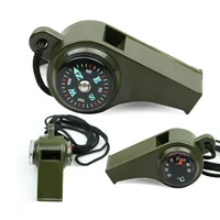 ABS Emergency Survival Whistle with Thermometer and Compass, 3 in 1, High Decibel, Portable, Outdoor 1