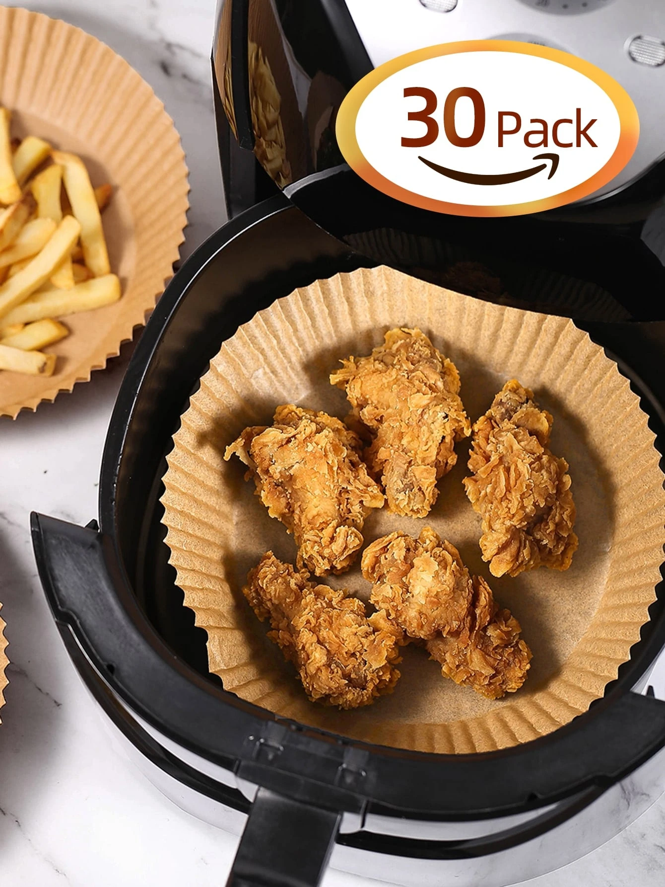 Pack of 10-200 Square Air Fryer Disposable Parchment Liners - Oil & Waterproof for Baking, Roasting, and BBQ