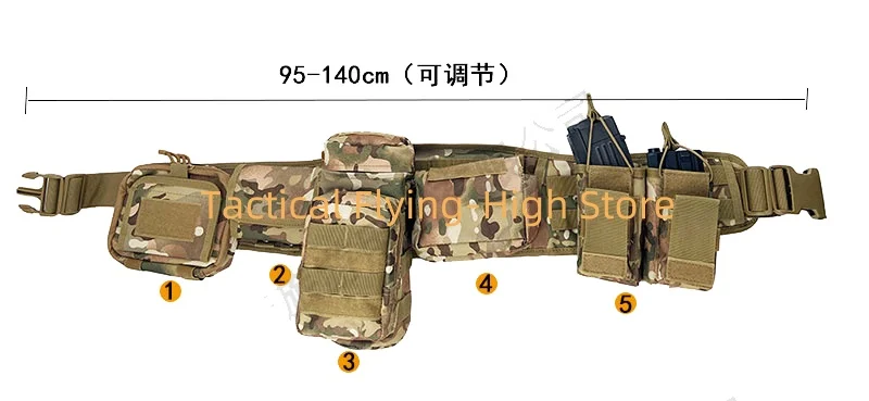 Taktische Taille Gürtel Molle Lagerung Tasche Mag Tasche Walkie-Talkie Pack Beutel Einzelne Schulter Brust Tasche Molle Trink Tasche helm Tasche – Detail 2