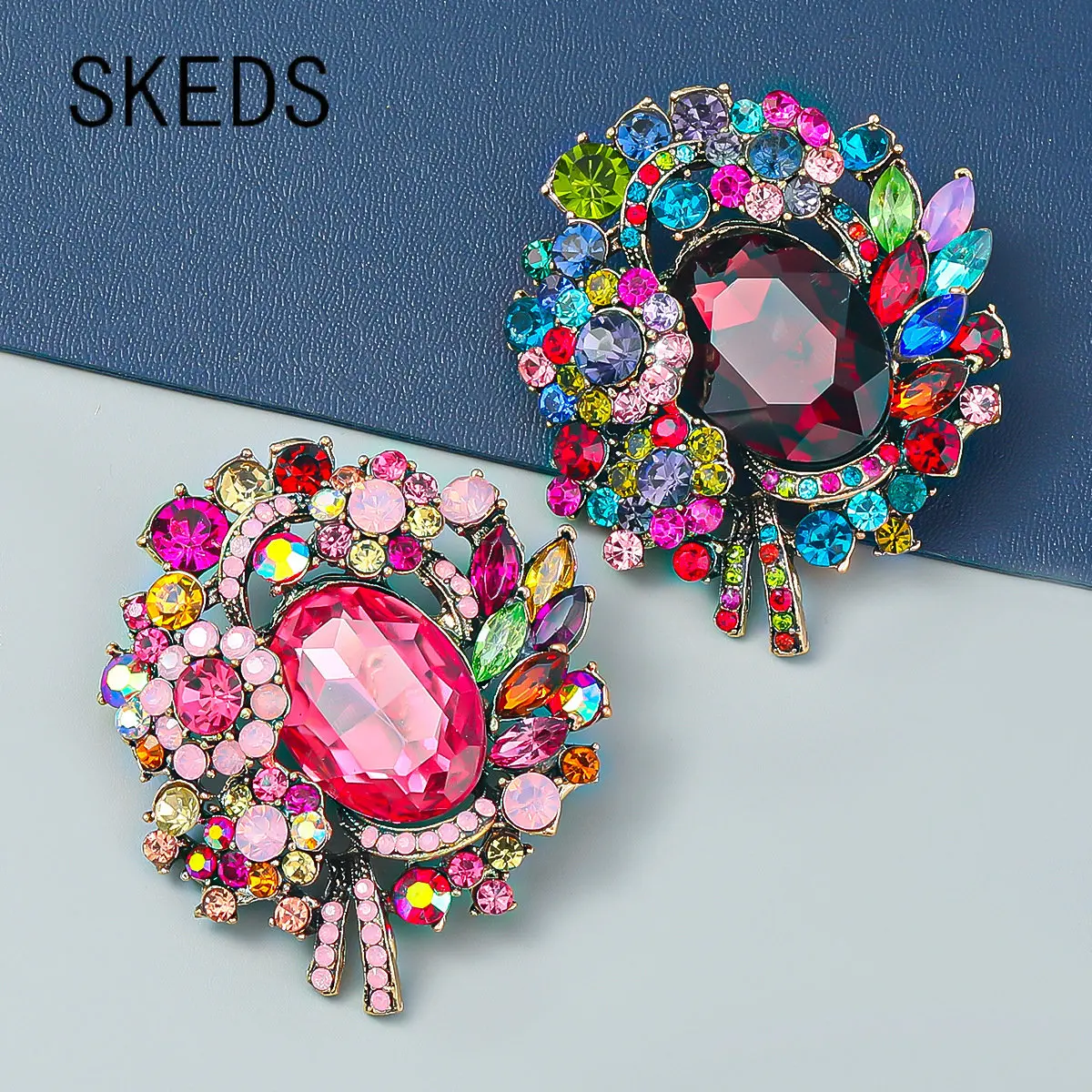 SKEDS Fashion Delicate Luxury Octopus Colorful Rhinestone Pins Brooches For  Women Lady Exquisite Crystal Sea Aniaml Badges Pin
