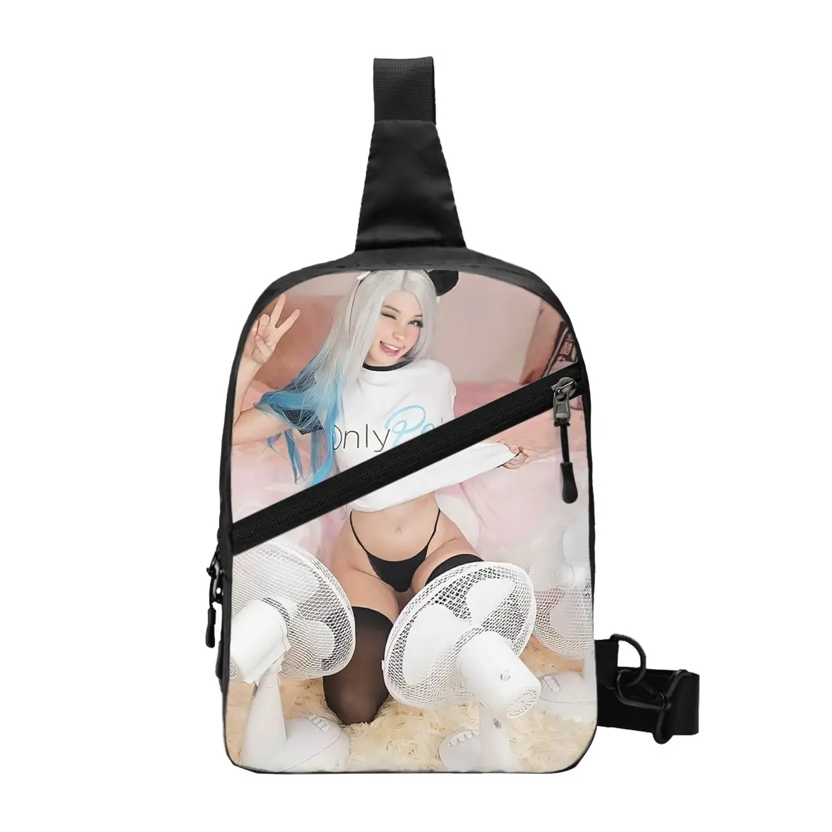 

Fashion Belle Delphine Sling Bag for Travel Hiking Men's Internet Celebrity Crossbody Chest Backpack Shoulder Daypack