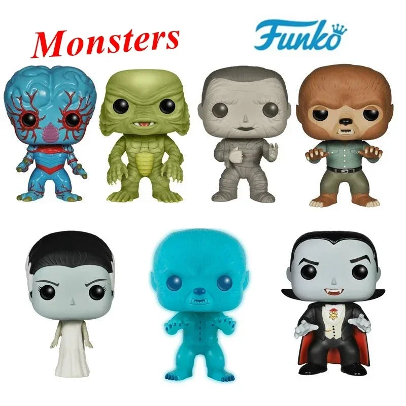 Figuras de acción de vinilo FUNKO POP Monsters Series n.º 111, n.º 114, n.º 118, Mummy, n.º 115, Frankenstein, n.º 113, modelos para niños y juguetes