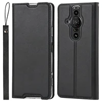 Premium Leather Case for Sony Xperia Pro-I / Sony Pro-i Retro Flip Case Magnetic Adsorption Cover Fundas Coque + 1 Lanyard 1