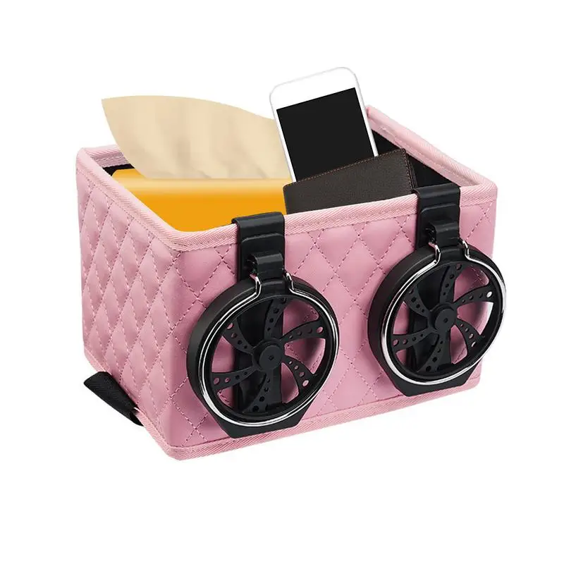 

Car Storage Organizer Automotive Consoles Organizers With Foldable Cup Holder Tray Multi-function Universal Armrest Box Car