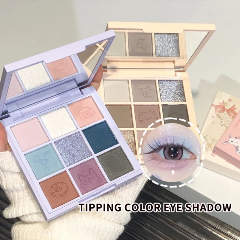 Art Value Pet Paradise 9-Color Eyeshadow Palette — Anime-Inspired Design, Adorable Style, Three Unique Color Palettes with 5