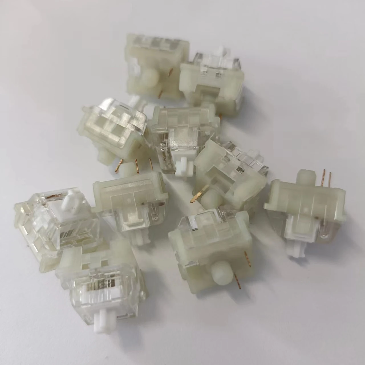 [Miglior Pacchetto] Ktt Kang White Switch V3 Per Tastiera Meccanica Linear 43G 3 Pin Lubed Rgb Content Game Pc Gk61 Anne Pro 2