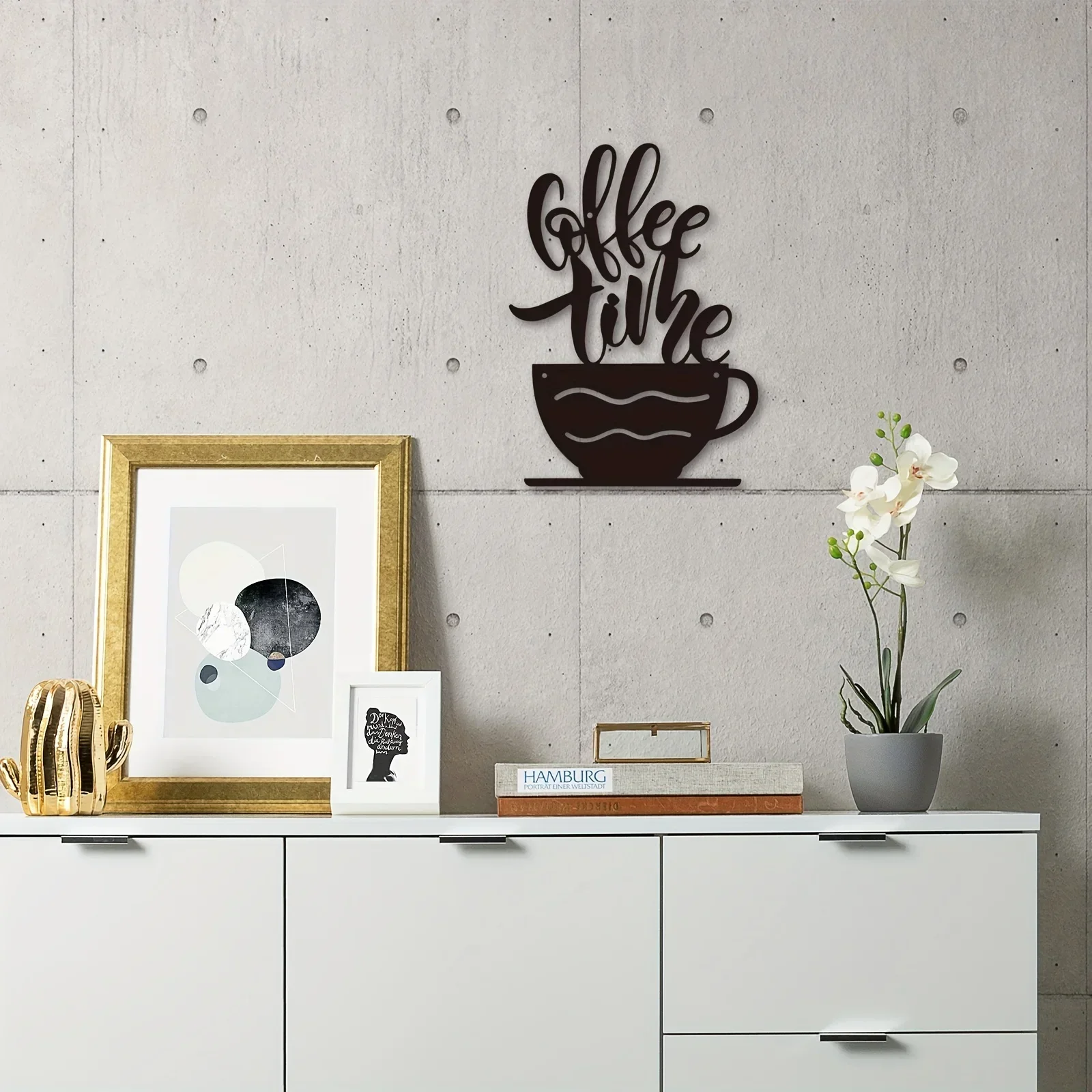 

Metal Coffee Cup Wall Decor Black Coffee Cup Silhouette Metal Wall Art Cafe Themed Wall Art Cup Mug Silhouette Scrolled