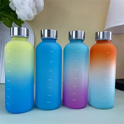Motivational 550ml Frosted Plastic Water Bottle - Leakproof, BPA - Free, Reusable Fitness & Travel Essential - 550ml (Set 4)