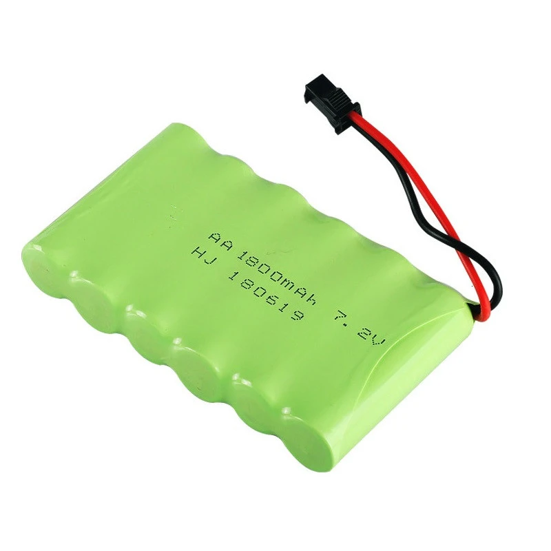 Batterie NiMH 7.2V 1800mAh pour RC Voiture Bateau Réservoir Robot