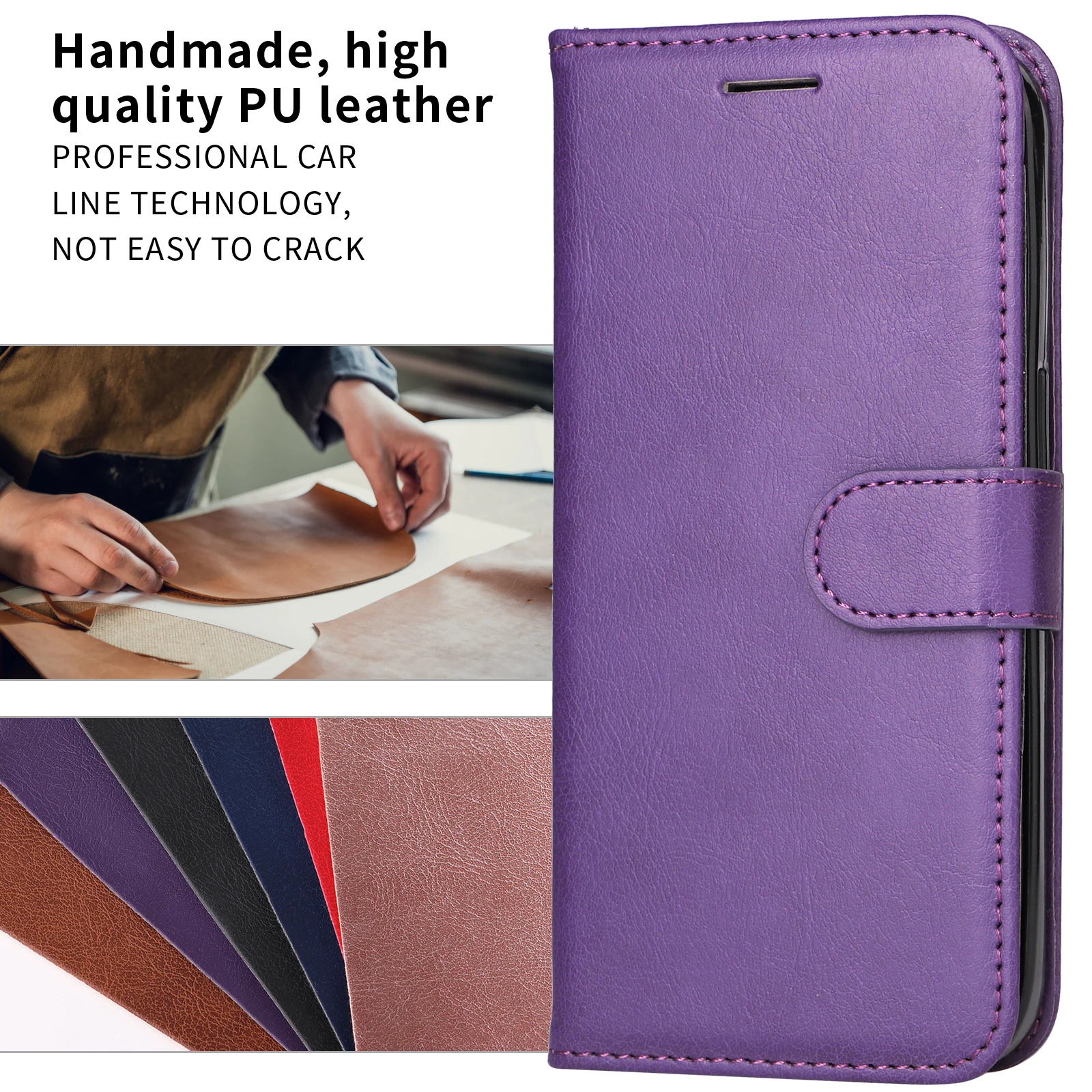 Magnetic Card Stand Flip Wallet Leather Phone Case
