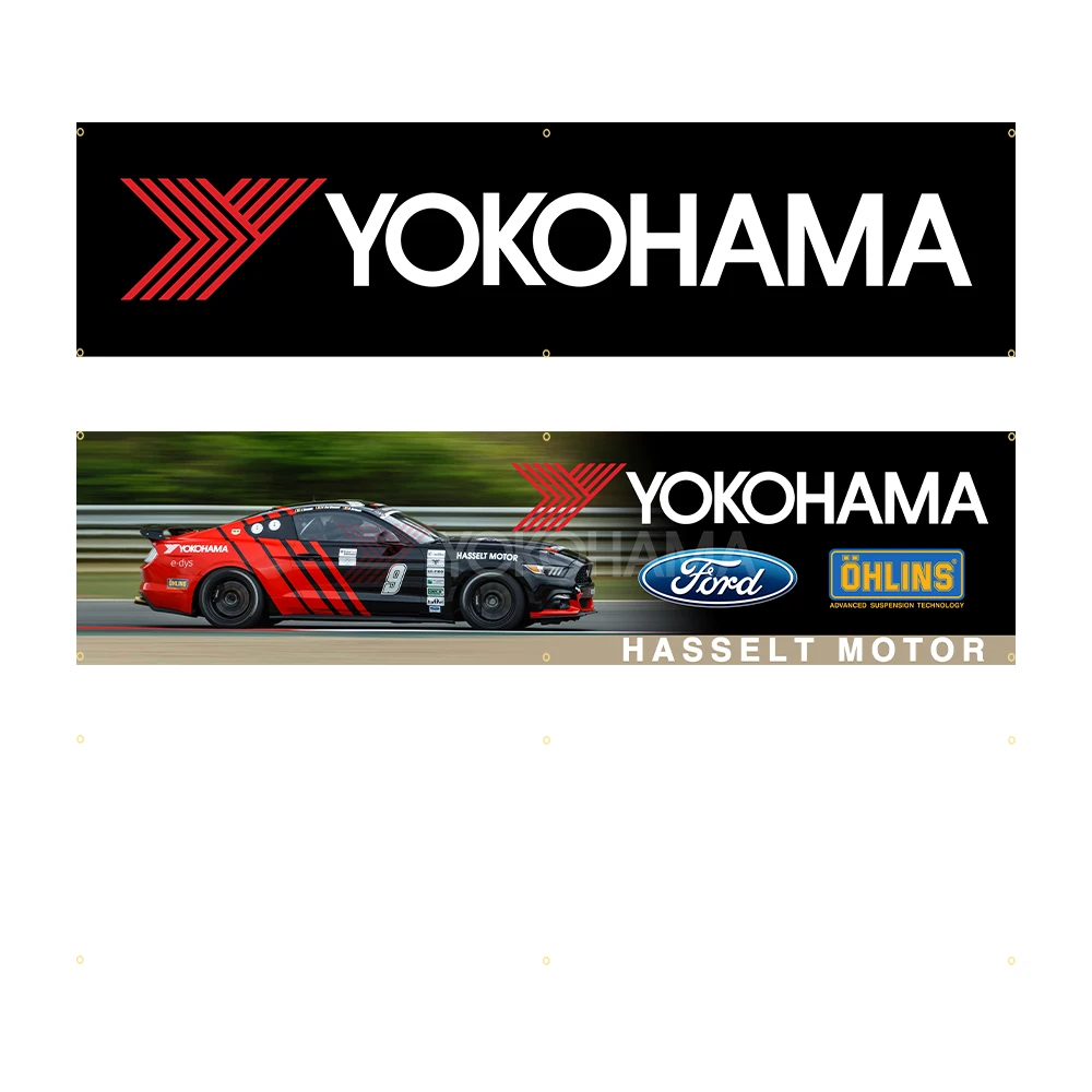 

60x240cm YOKOHAMAs Flag Wheel Flag Banner Tapestry Polyester Printed Flag Garage or Outdoor For Decoration