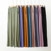 XL to 8XL Modal Pocket Loose Pants Spring summer Casual Wide Leg Pants solid color High Elastic Large size Trousers Homewear