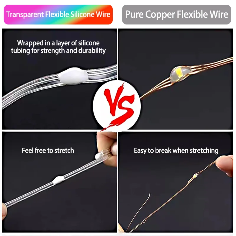 RGBIC Firework Strip Lights LED Bluetooth APP Control Neon Strip USB 5V Changing Smart Lamp Sync Music Bedroom Decor Dream Light