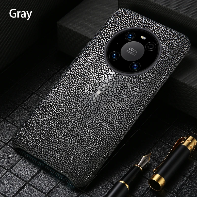 Premium Genuine Stingray Leather Phone Case - Elegant and Durable Design
