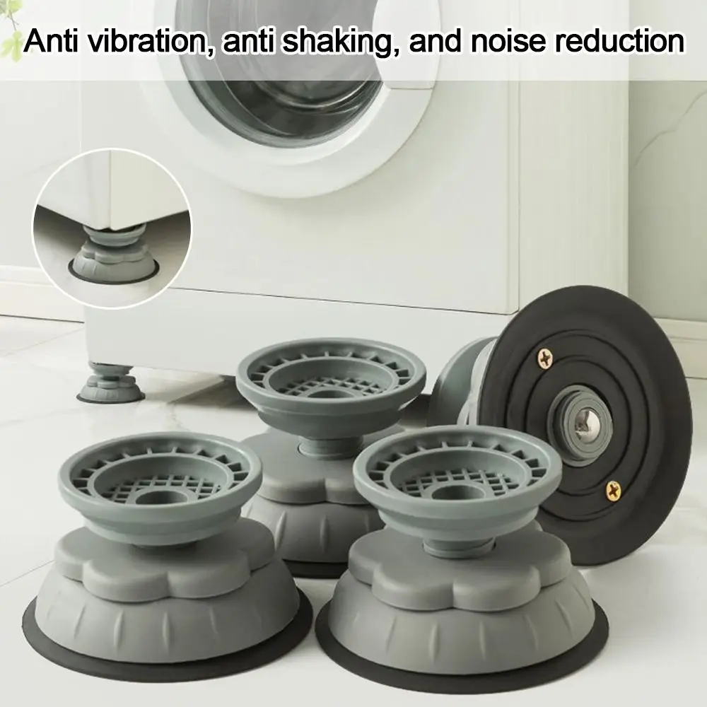 

4Pcs/set Adjustable Height Non-slip Mat Noise Reduction Reusable Shock Mute Pads washable Washiing Machine Anti-vibration Pad