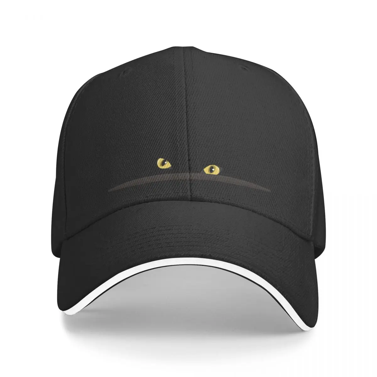 

New Black Cat Peeking Baseball Cap hiking hat Horse Hat Cap For Men Women's