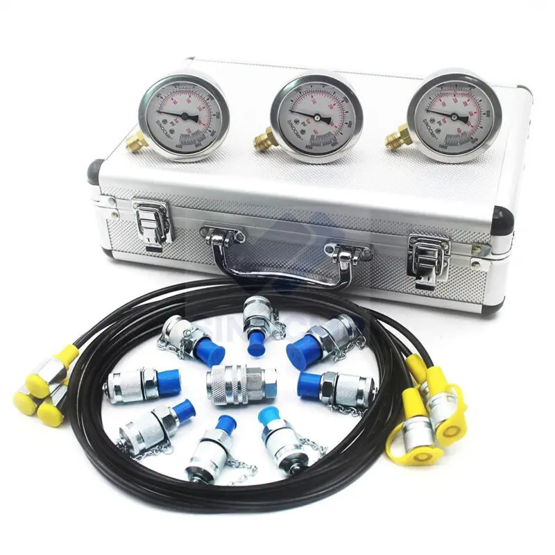 Excavator Hydraulic Pressure Test Kit, Hydraulic Pressure Gauge