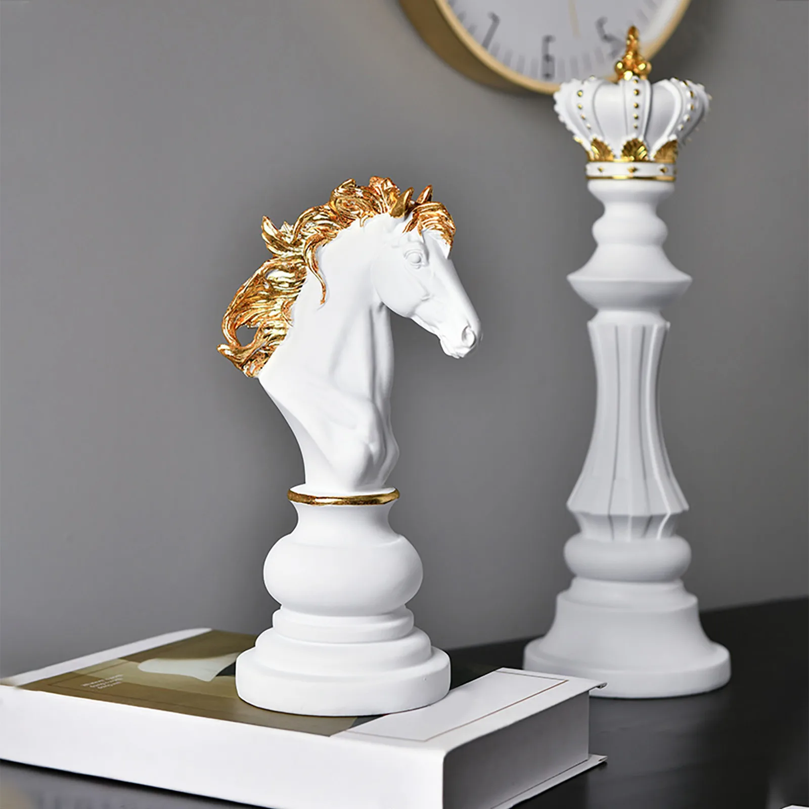 White King Chess Piece Life Size Statue