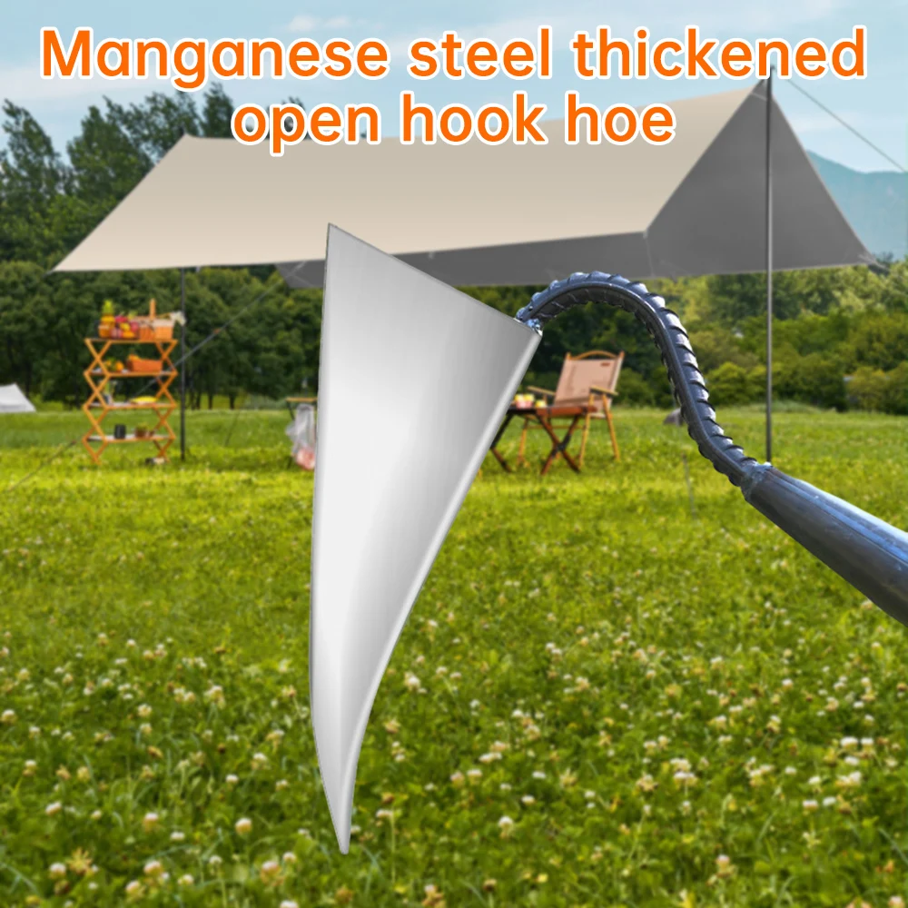 Sharp Triangle High Carbon Manganese Steel Hoe Weeding Trenching Garden Gardening Tools Rural Agricultural Planting Hoe