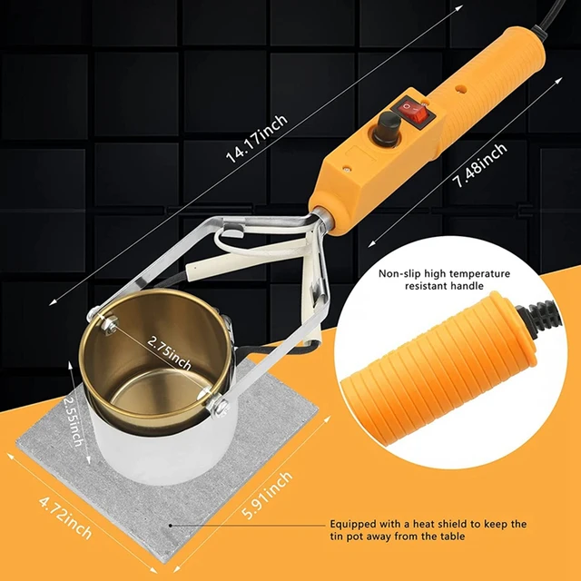 Pot De Fusion De Plomb Portable, Plage De Température De 150 à 450