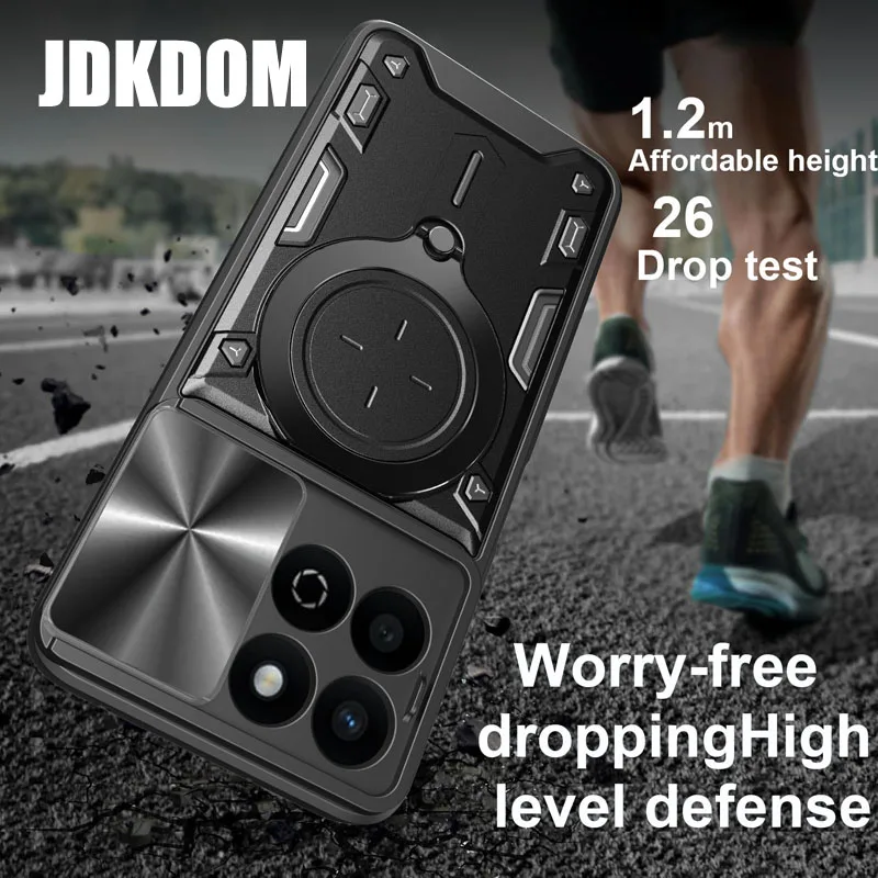 JDKDOM Shockproof Magnetic Stand Phone Case Cover