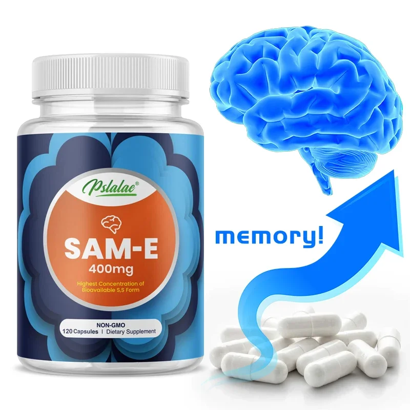 

Premium Brain Boosting Nootropic Supplement, Vitamin Memory Supplement - Sam-E 400 Mg Supports Mood, Joint Health and Liver