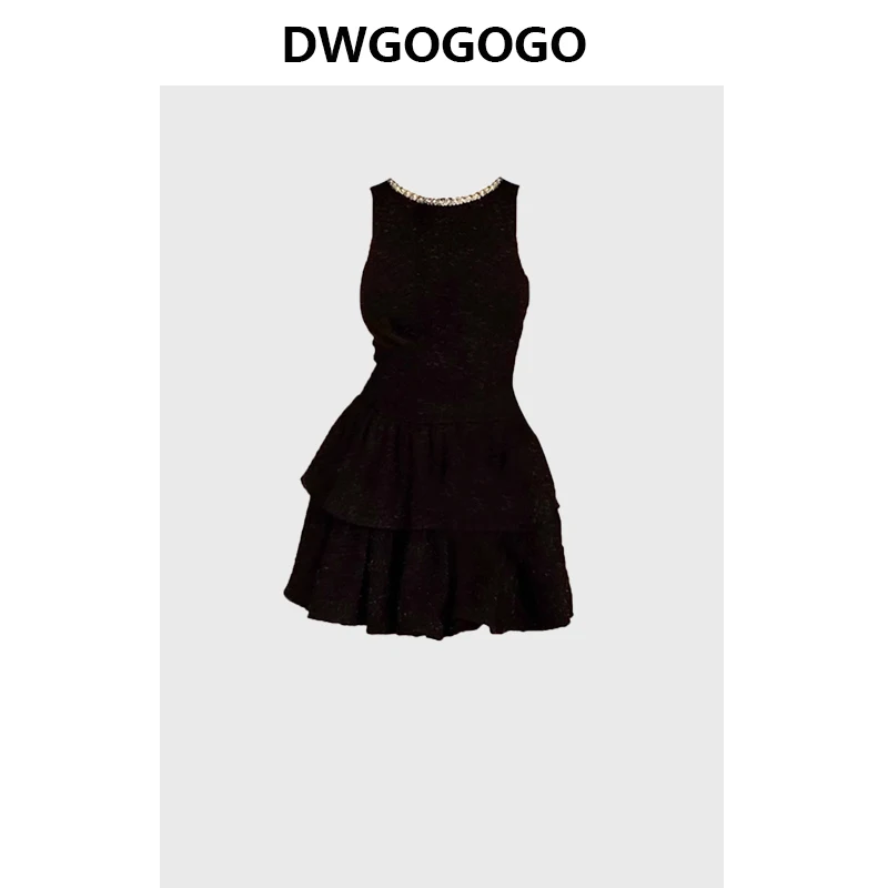 

Новинка лета, женское Клубное платье, женская одежда, Сексуальные облегающие мини-платья без рукавов, 2024 темпераментное платье-жилет, платья