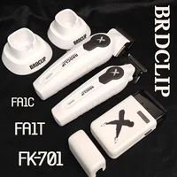 New Professional BRDCLIP FA1C FA1T FK701 White DLC FADE Blade Hair Clipper Shaver Electric Trimmer with Charging Base for Men 1