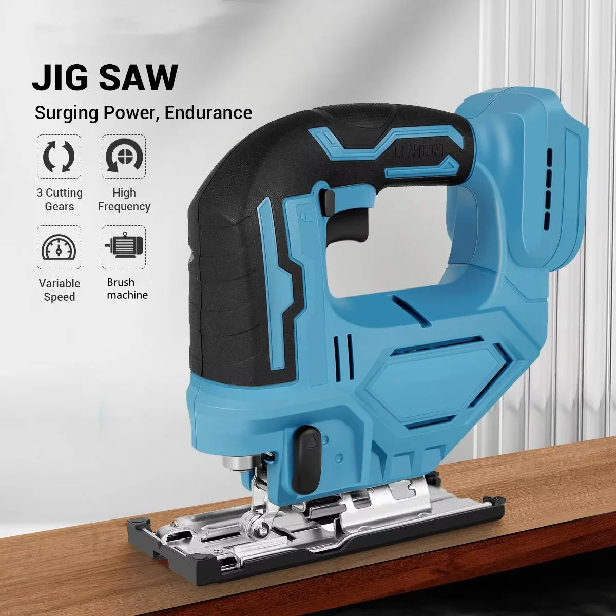 For 18V Makita 3000RPM Electric Curved Saw Cordless Jig Saw Portable Multifunction Carpenter Power Tool No Battery 4