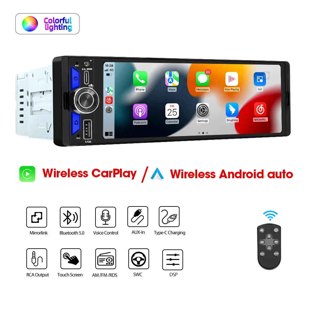 Autoradio Carplay 1 Din avec Écran Tactile 6,86 Pouces Lecteur MP5 Autoradio Carplay 1 Din avec Écran Tactile 6,86 Pouces Lecteur MP5
