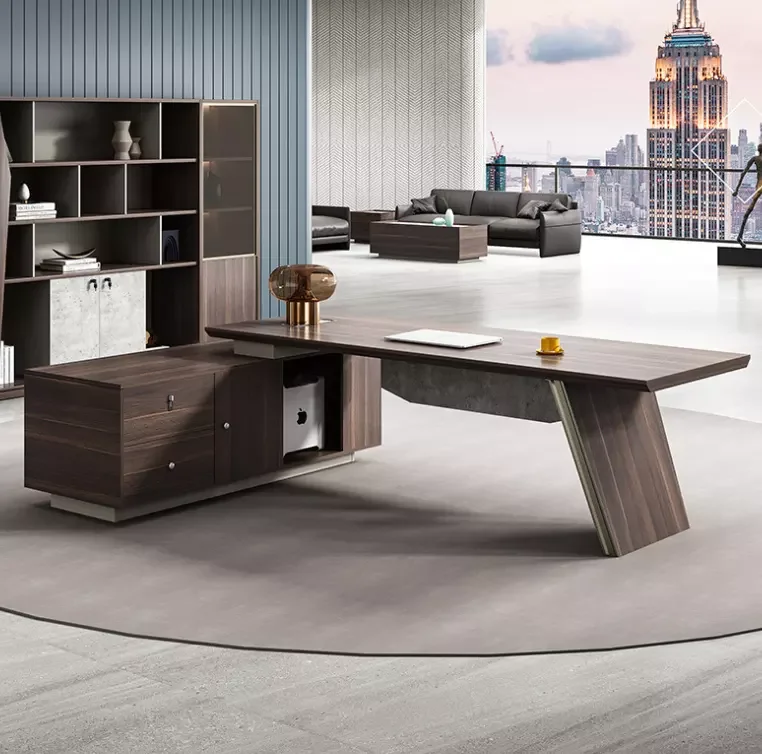 

Unique Design Modern L- Shaped Executive Deluxe Boss Desk With Removable Storage Cabinets Executive Boss Office Desk