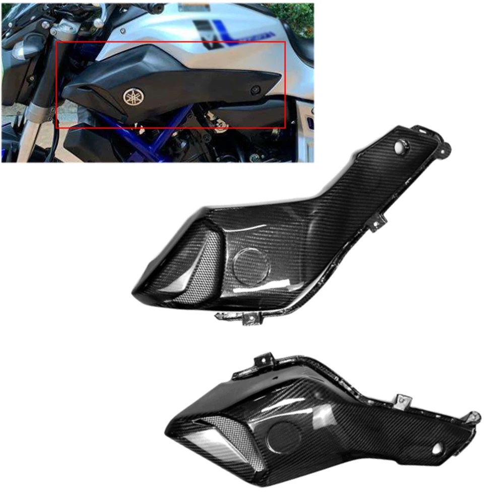 

Для мотоцикла Yamaha MT 07 FZ 07 MT07 FZ07 2014-2017 3k Углеродное волокно верхняя сторона воздухозаборная панель защита